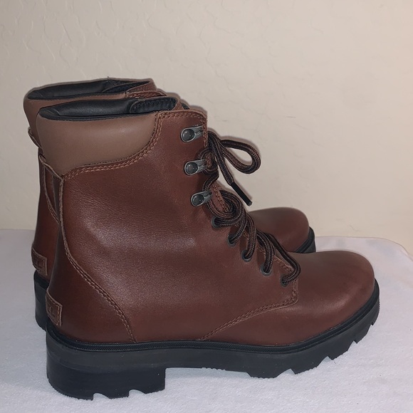SOREL LENNOX LACE BRAND NEW SIZE 10.5 GORGEOUS LEATHER WATERPROOF BOOTS - Picture 3 of 14